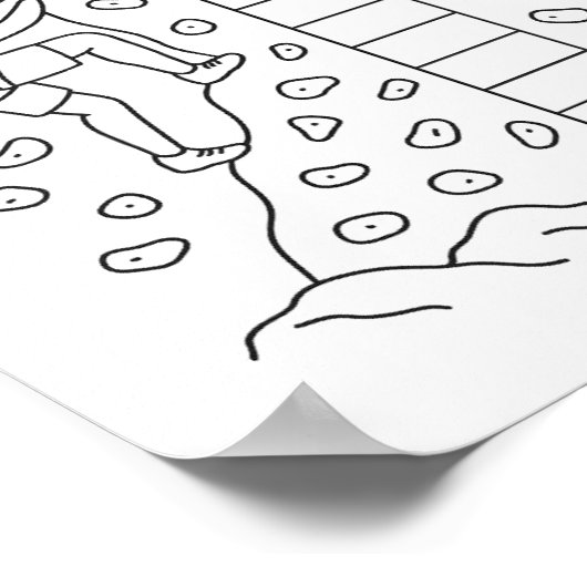 Debt Climbing Wall Payoff Tracker Poster (Hoek)