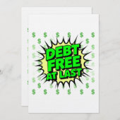 Debt Free At Last Kaart (Voorkant / Achterkant)