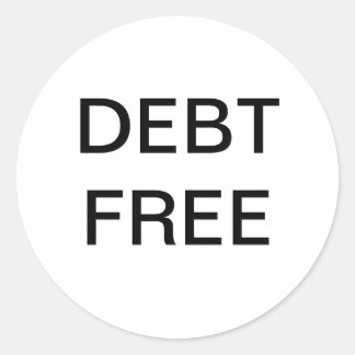 Debt Free Money Sticker