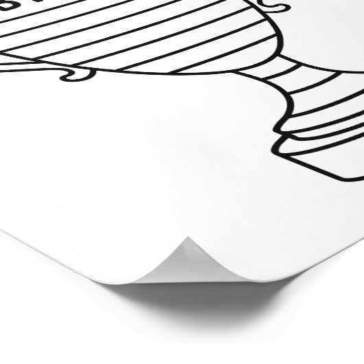 Debt Freedom Trophy Cup Tracker Zwart-wit Poster (Hoek)