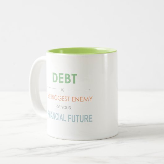 Debt is de grootste vijand Dave Ramsey mok koffie (Voorkant links)