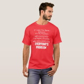 Debt is het probleem van iedereen donker t-shirt (Voorkant volledig)