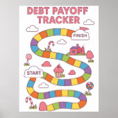 Debt Payoff Snoep Tracker Poster (Voorkant)