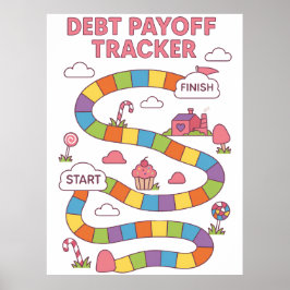 Debt Payoff Snoep Tracker Poster