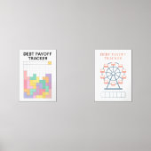 Debt Payoff Tracker Muurkunst Sets (Voorkant)