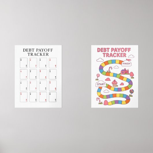 Debt Payoff Tracker Muurkunst Sets (Voorkant)