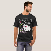 Debug Cat T-shirt – "Build Geslaagd" Grafisch voor (Voorkant volledig)