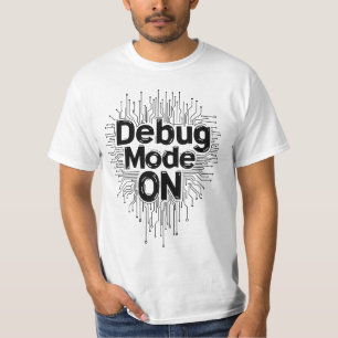 Debug Modus Aan Programmeur Codeerprintplaat Typo T-shirt