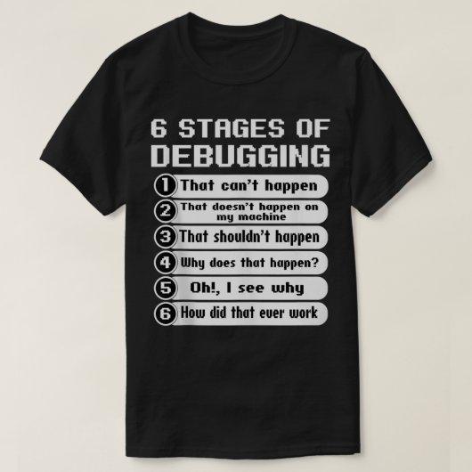 Debuggen Bug Coding Computer Science Programmer C T-shirt (Design voorkant)