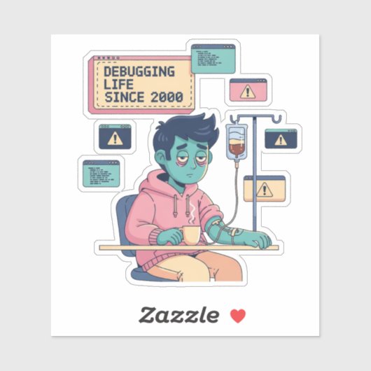 Debuggen van het leven Geeks programmeur Sticker (Vel)
