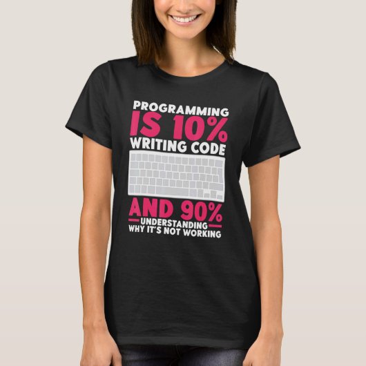 Debugging Definition Funny Coding Programming is T-shirt (Voorkant)