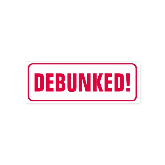 "DEBUNKED!" + Ronde hoek van hoeken Zelfinktende Stempel (Design)