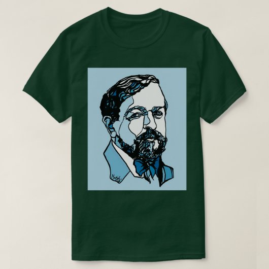 Debussy Franse impressionist Composer Graphic T-shirt (Design voorkant)