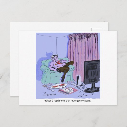 Debussy's Prélude à l'après-midi d'un faune Feestdagenkaart (Voorkant / Achterkant)