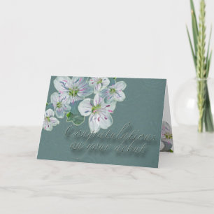 Debut Gefeliciteerd Spring Beauty Wildflower Kaart