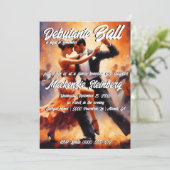 Debutante Ball Cotillion Ballroom Dancing Kaart (Staand voorkant)