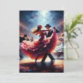 Debutante Ball Cotillion Ballroom Dancing Kaart (Staand voorkant)