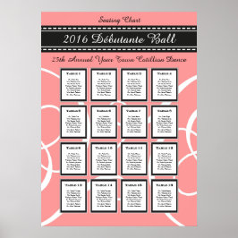 Debutante Ball/Sweet Sixteen-zitplaatskaart Poster