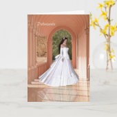 Debutante Gefeliciteerd Kaart (Gele Bloem)