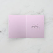 Debutante in Silhouette Hartelijk dank Bedankkaart (Binnen)