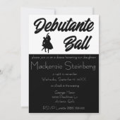 Debutantenbal Cotillion Balzaal Dansen Kaart (Achterkant)