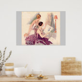 Debutants ongeveer 1920's Vintage Poster (Keuken)