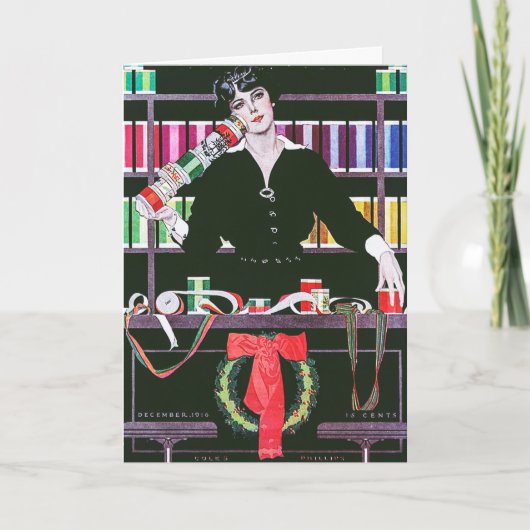 dec 1916 Coles Phillips magazine omslag Feestdagen Kaart (Voorkant)