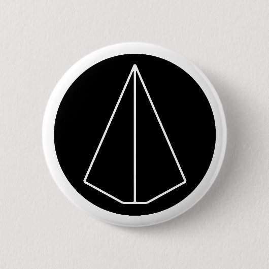 DECA SYMBOOL - PAPIERVLIEGTUIG RONDE BUTTON 5,7 CM (Voorkant)