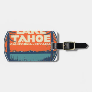 Decaal ontwerp lade van het meer van Tahoe Vintage Bagagelabel