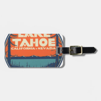 Decaal ontwerp lade van het meer van Tahoe Vintage Bagagelabel