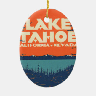 Decaal ontwerp lade van het meer van Tahoe Vintage Keramisch Ornament