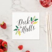 Decaan the Halls Elegant Holiday Party Napkin Servetten (Insitu)