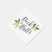 Decaan the Halls Elegant Holiday Party Napkin Servetten (Hoek)