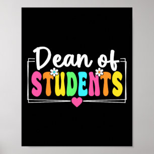 Decaan van studenten terug naar school leraren stu poster