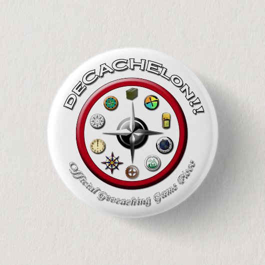 Decachelon Logo - kleine knop Ronde Button 3,2 Cm (Voorkant)