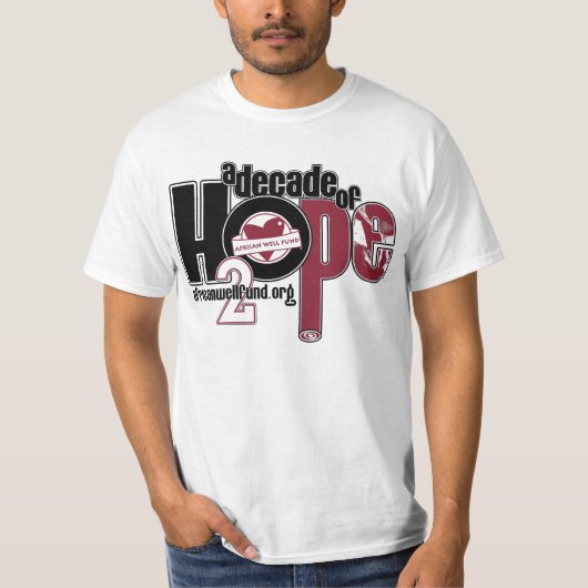 Decade of Hope Mannen Value Tshirt (Voorkant)