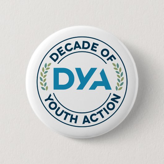Decade of Youth Action Pin Ronde Button 5,7 Cm (Voorkant)