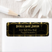 Decadence Golden Art Deco Retouradres Labels (Insitu)