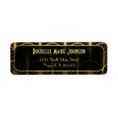 Decadence Golden Art Deco Retouradres Labels (Voorkant)
