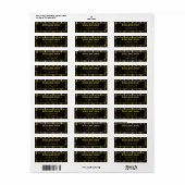 Decadence Golden Art Deco Retouradres Labels (Full Sheet)