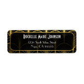 Decadence Golden Art Deco Retouradres Labels (Voorkant)