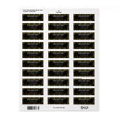 Decadence Golden Art Deco Retouradres Labels (Full Sheet)