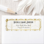 Decadence Golden Art Deco Retouradres Labels (Insitu)
