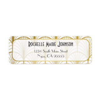 Decadence Golden Art Deco Retouradres Labels