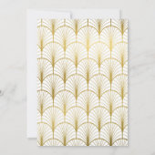 Decadence Golden Art Deco Uitnodiging (Achterkant)