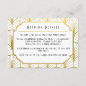 Decadence Golden Art Deco Uitnodiging Informatiekaartje (Voorkant)