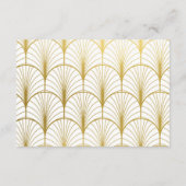 Decadence Golden Art Deco Uitnodiging Informatiekaartje (Achterkant)