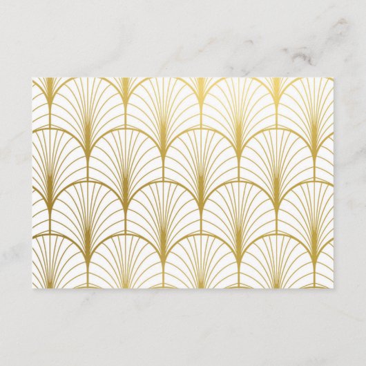 Decadence Golden Art Deco Uitnodiging Informatiekaartje (Achterkant)