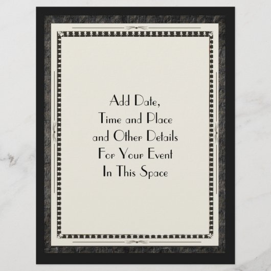 Decadent 1920s Art Deco Avant Garde Couple Custom Flyer (Achterkant)