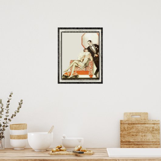 Decadent 1920s Art Deco Avant Garde Couple Poster (Keuken)